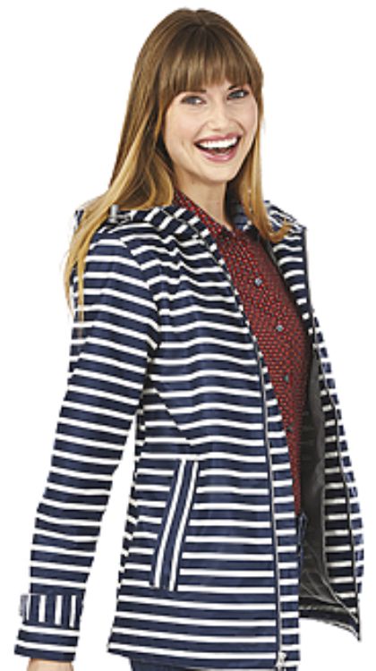 Charles river striped hot sale rain jacket