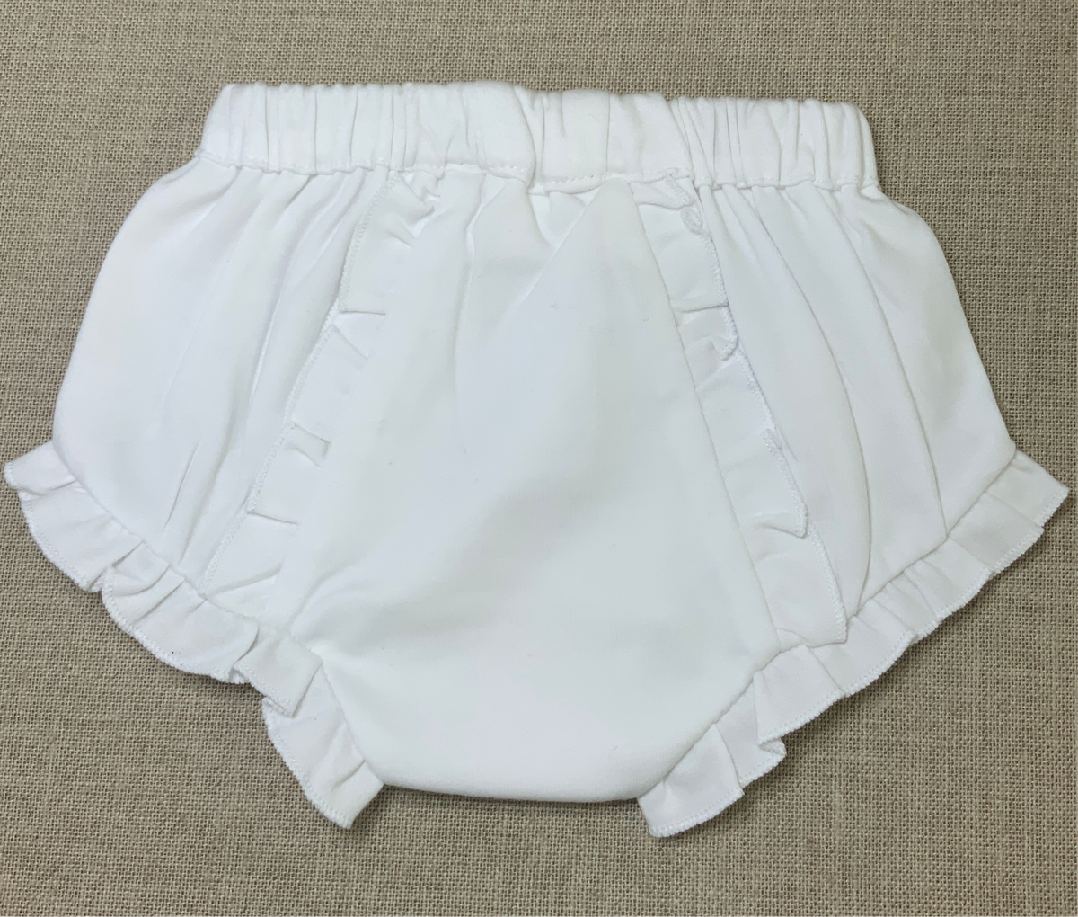 Solid White Knit Bloomers