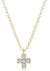 Gold & Diamond SigCross Necklace