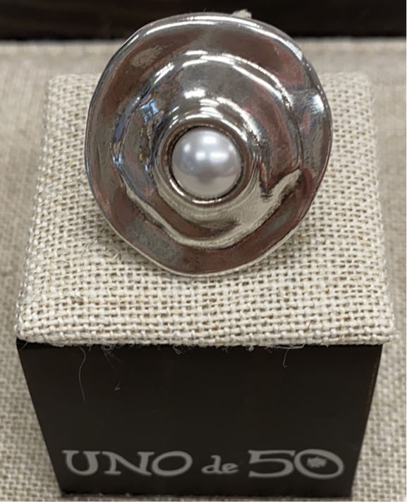 UNO Metal Ring w Pearl ANI0589BPLMT