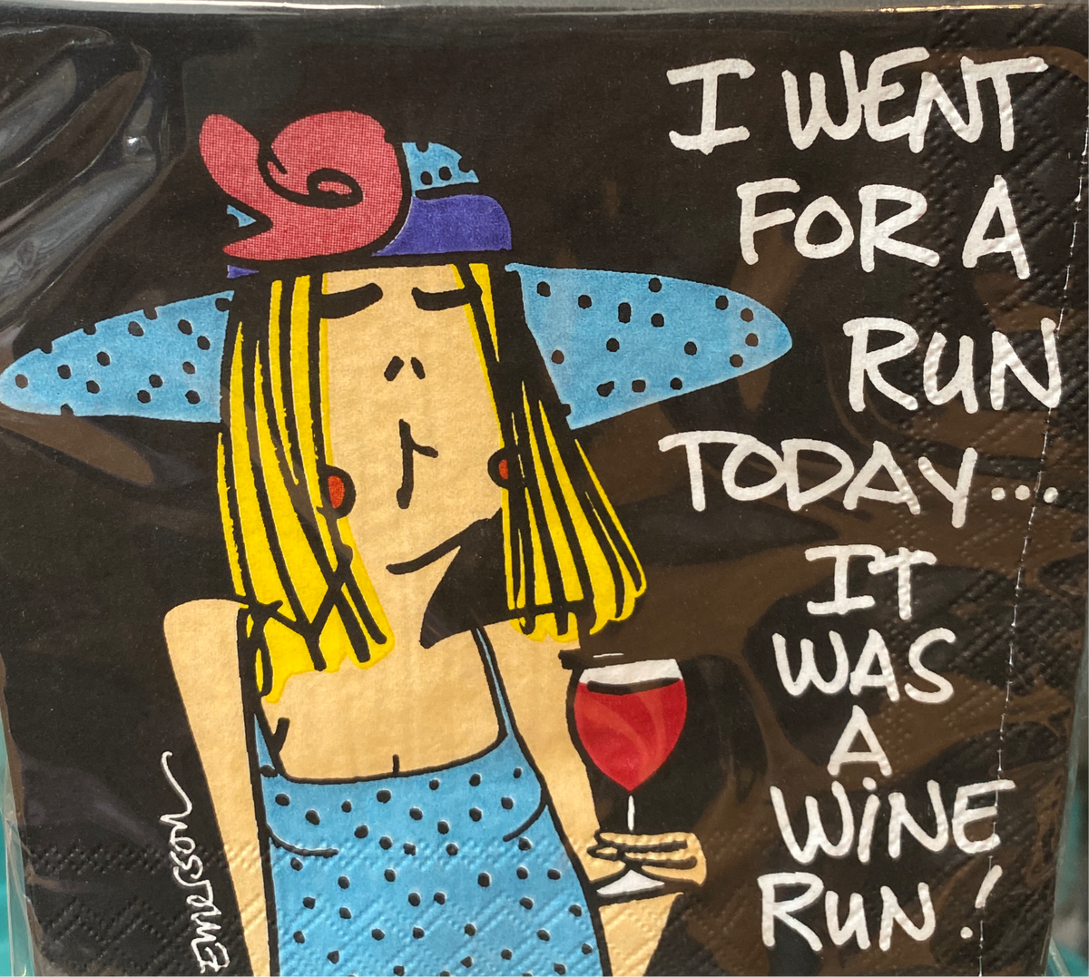 A Wine Run Napkin